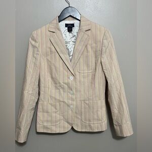 346 Brook Brothers Striped Seersucker Jacket cotton pockets lined size 2
